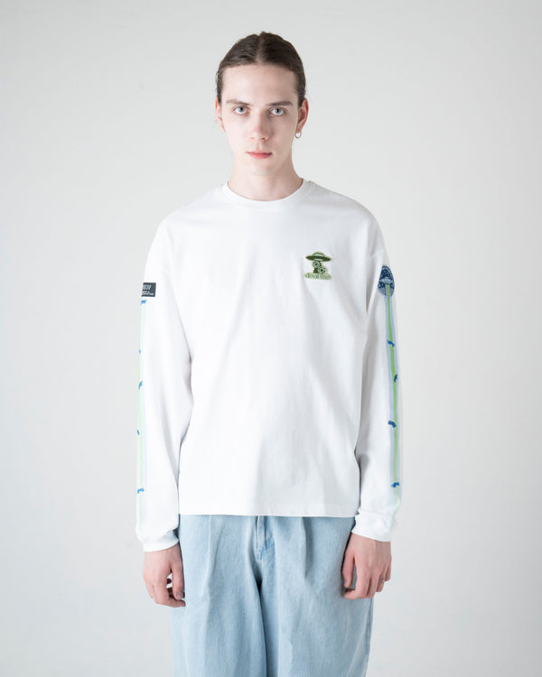 UFO グラフィック ロングスリーブ Tシャツ
