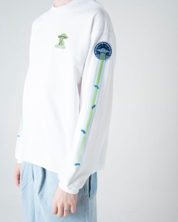 UFO グラフィック ロングスリーブ Tシャツ