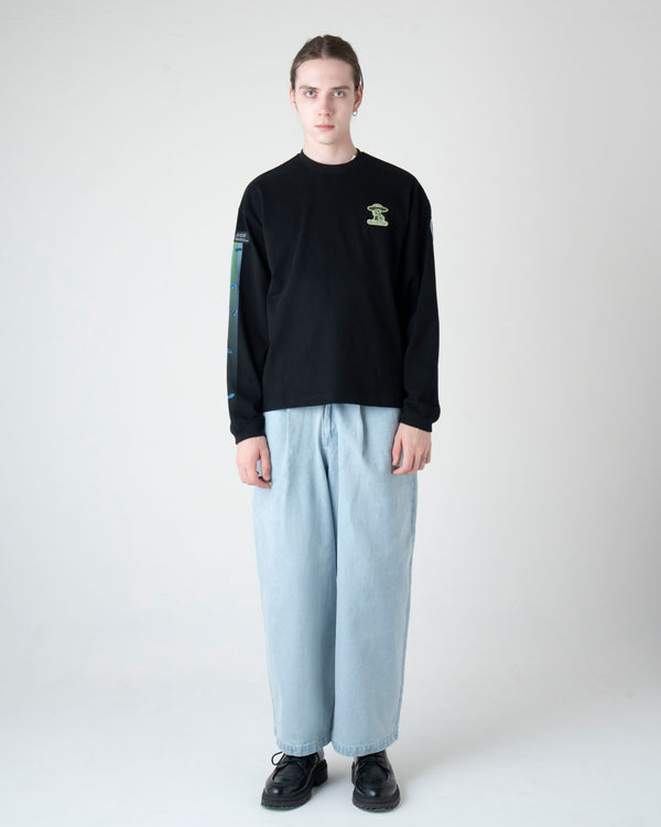 UFO グラフィック ロングスリーブ Tシャツ