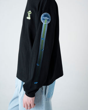 UFO グラフィック ロングスリーブ Tシャツ