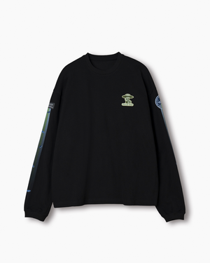 UFO グラフィック ロングスリーブ Tシャツ