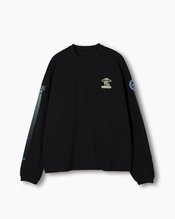 UFO グラフィック ロングスリーブ Tシャツ