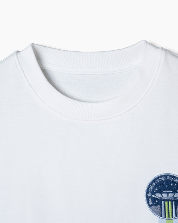 UFO プリント グラフィック Tシャツ